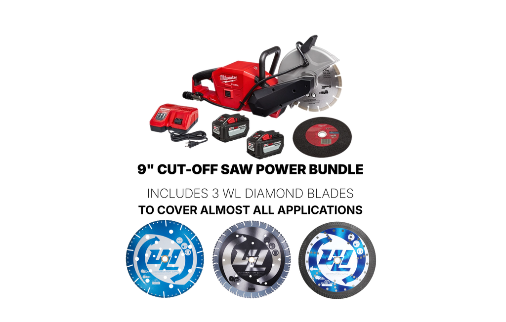 POWER BUNDLE: MILWAUKEE M18 9" CUT-OFF SAW KIT & BLADES