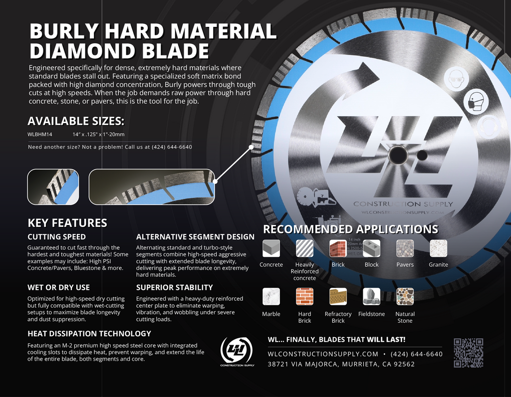 BURLY HARD MATERIAL DIAMOND BLADE