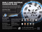 BURLY HARD MATERIAL DIAMOND BLADE