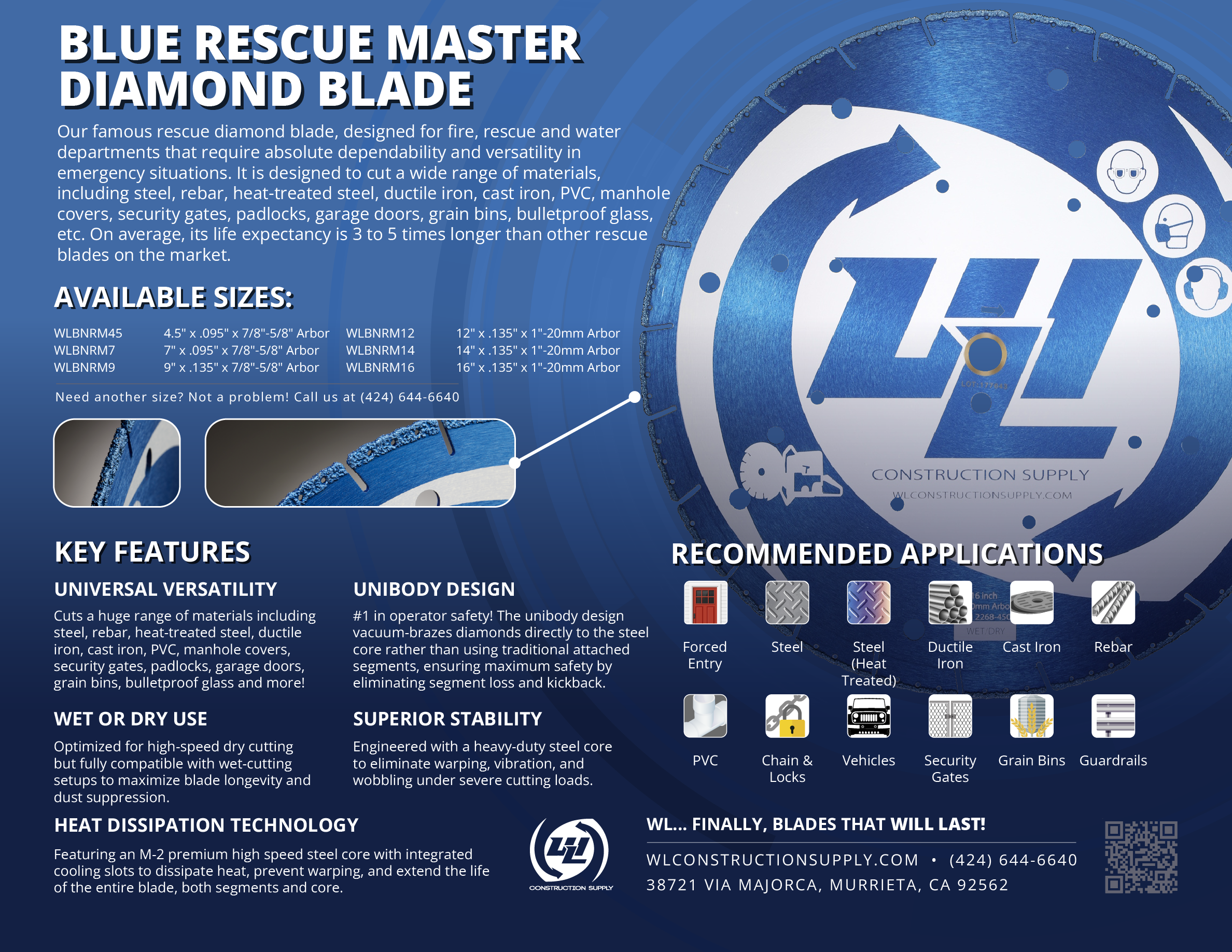 BLUE RESCUE MASTER DIAMOND BLADE