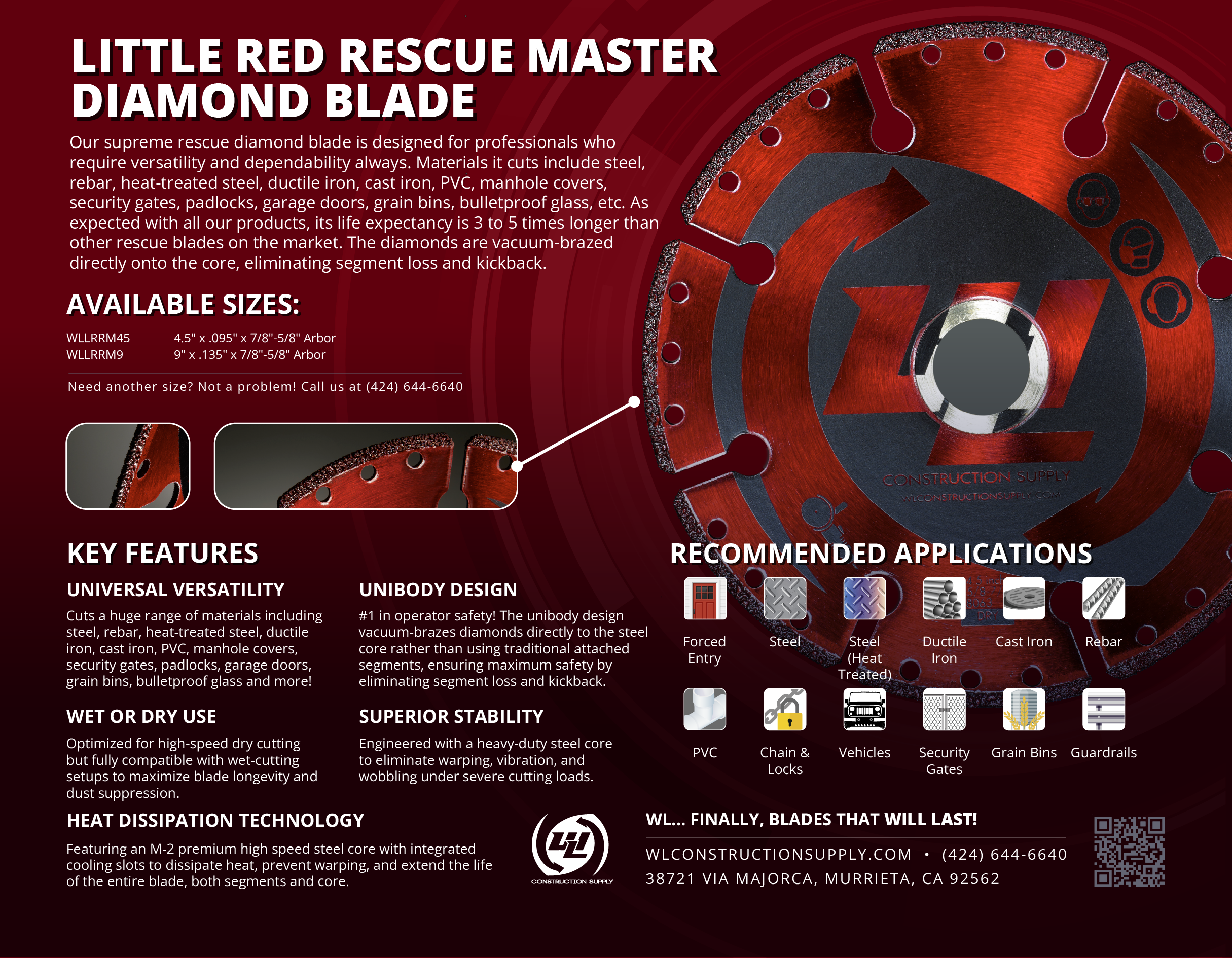 LITTLE RED RESCUE MASTER DIAMOND BLADE