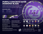 PURPLE CONCRETE EATER DIAMOND BLADE