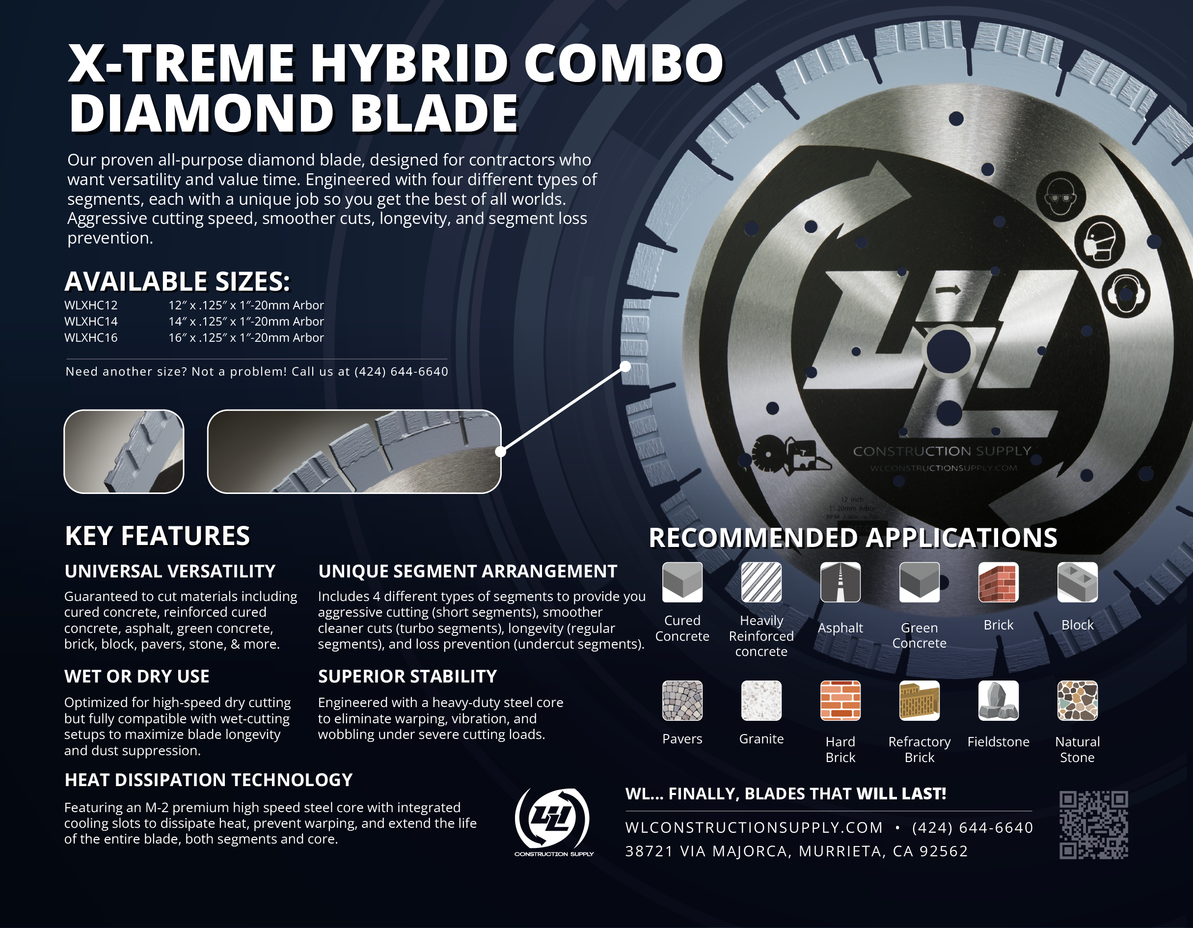 X-TREME HYBRID COMBO DIAMOND BLADE