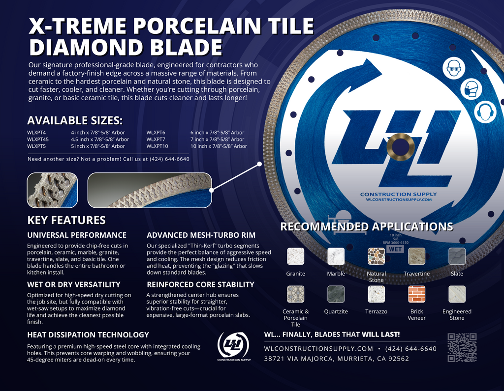 X-TREME PORCELAIN TILE DIAMOND BLADE