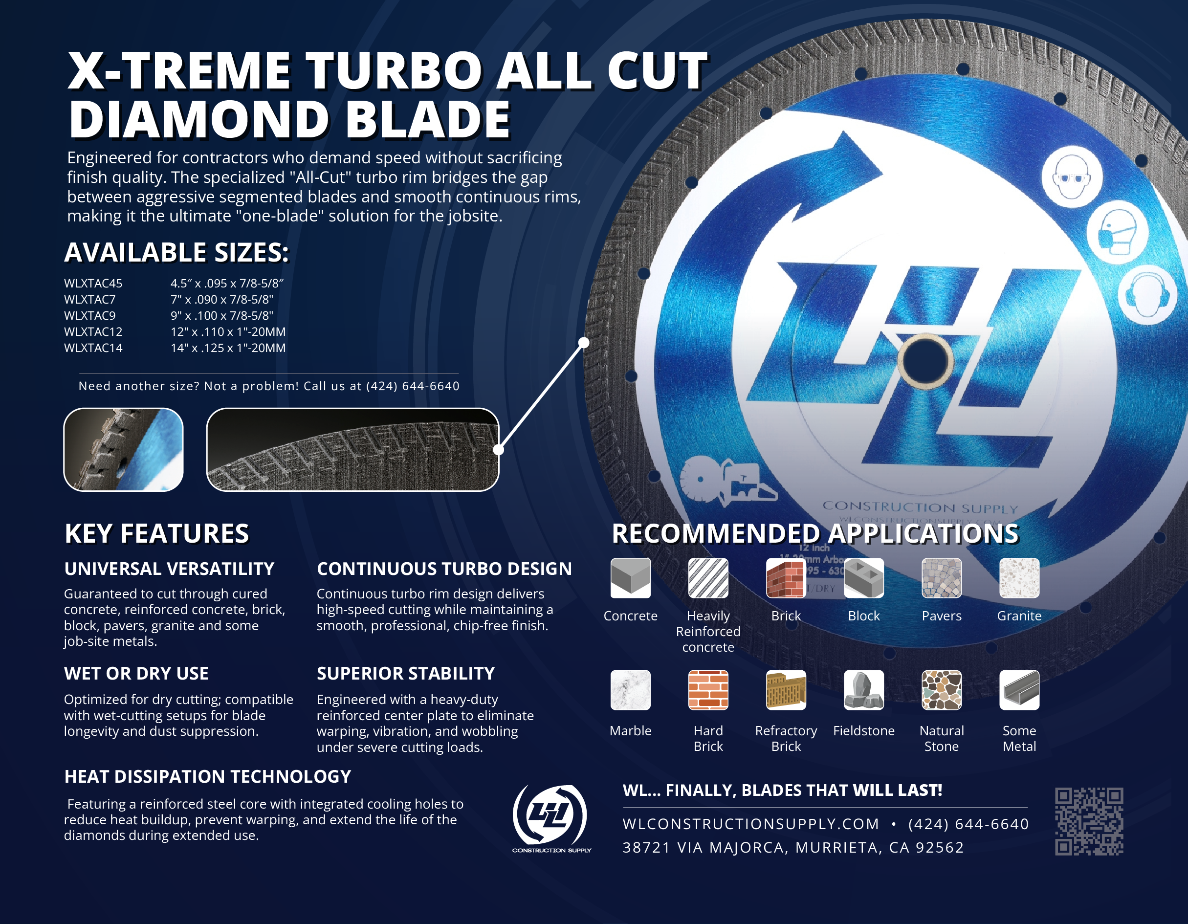 X-TREME TURBO ALL CUT DIAMOND BLADE