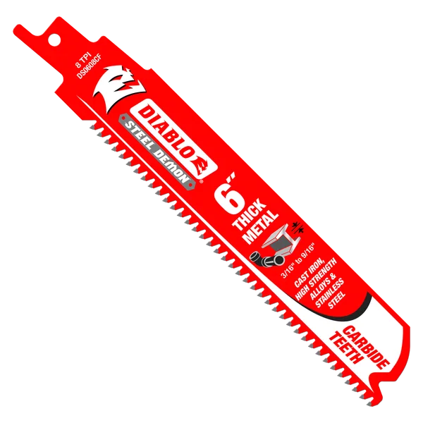 DIABLO STEEL DEMON™ CARBIDE TIPPED RECIPROCATING SAW BLADE (THICK METAL)