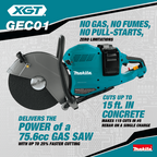 MAKITA 80V MAX XGT® BRUSHLESS POWER CUTTER 2 BATTERY KIT - 14-inch