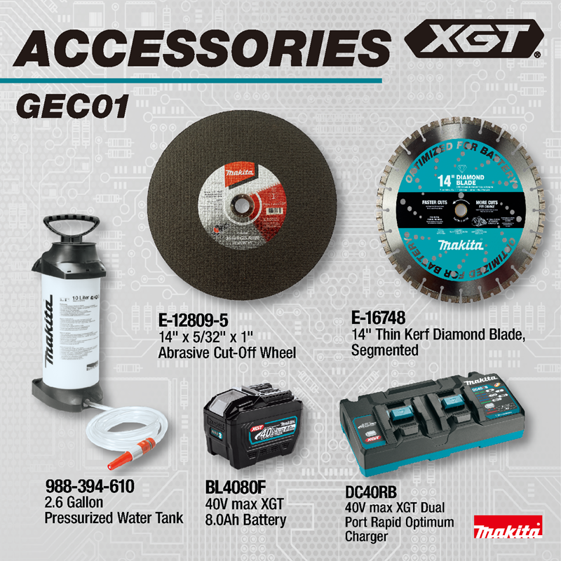 MAKITA 80V MAX XGT® BRUSHLESS POWER CUTTER 2 BATTERY KIT - 14-inch