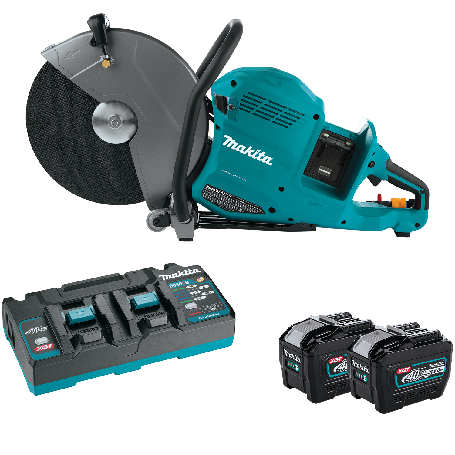 MAKITA 80V MAX XGT® BRUSHLESS POWER CUTTER 2 BATTERY KIT - 14-inch