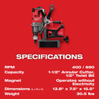 MILWAUKEE M18 FUEL™ MAGNETIC DRILL 2 BATTERY KIT