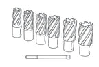 TIALN COATED ANNULAR CUTTERS - 7PC KIT